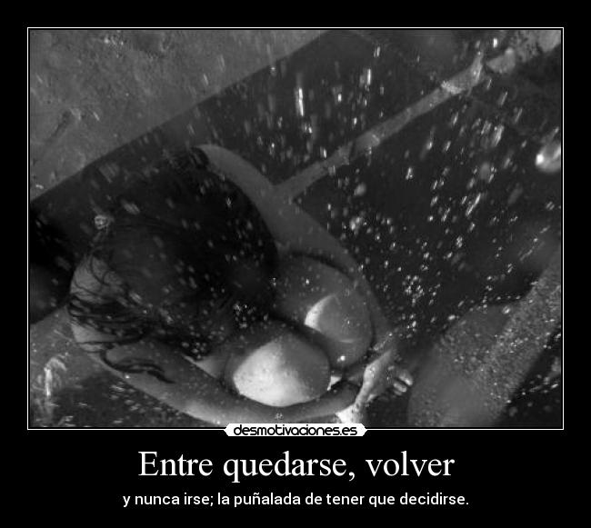 Entre quedarse, volver -