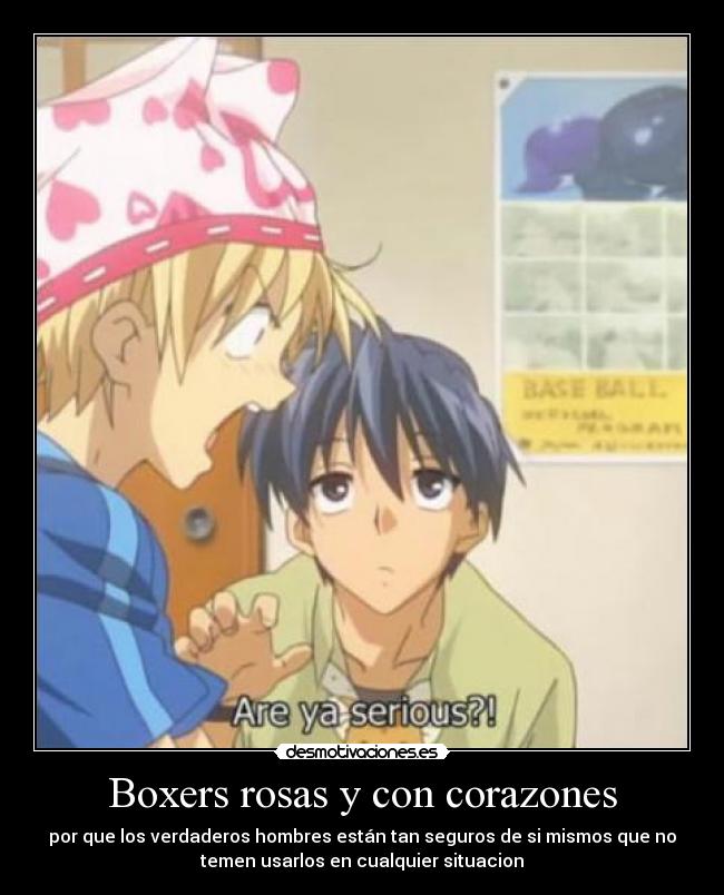 Boxers rosas y con corazones -