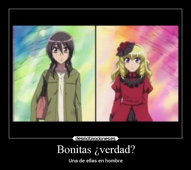 carteles anime kaichou maid sama chica trasvesti dificil decision desmotivaciones