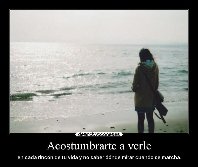 Acostumbrarte a verle - 