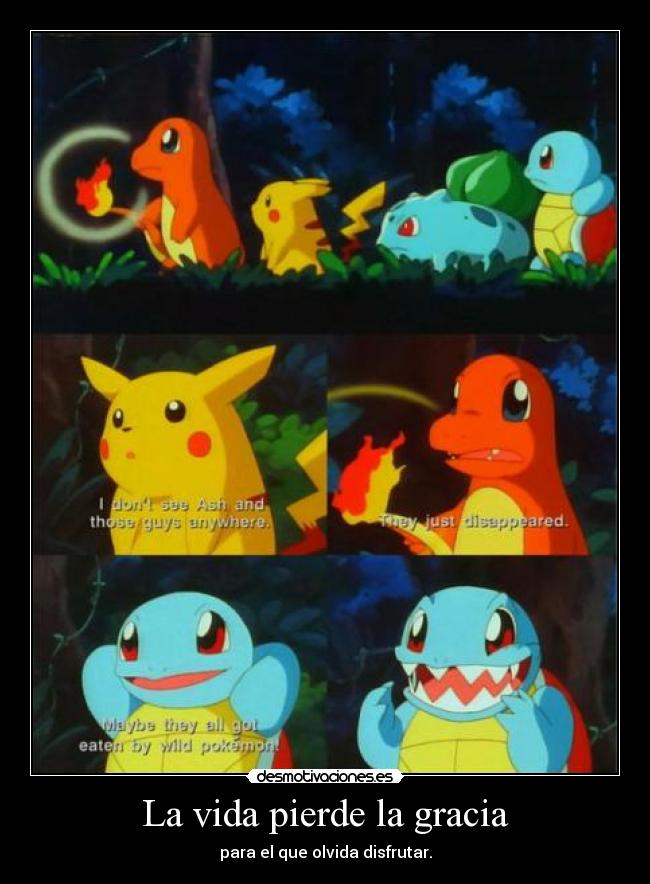 La vida pierde la gracia - para el que olvida disfrutar.