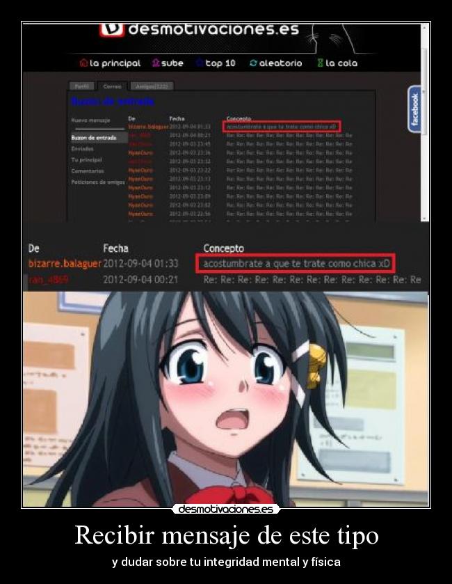 Recibir mensaje de este tipo - y dudar sobre tu integridad mental y física