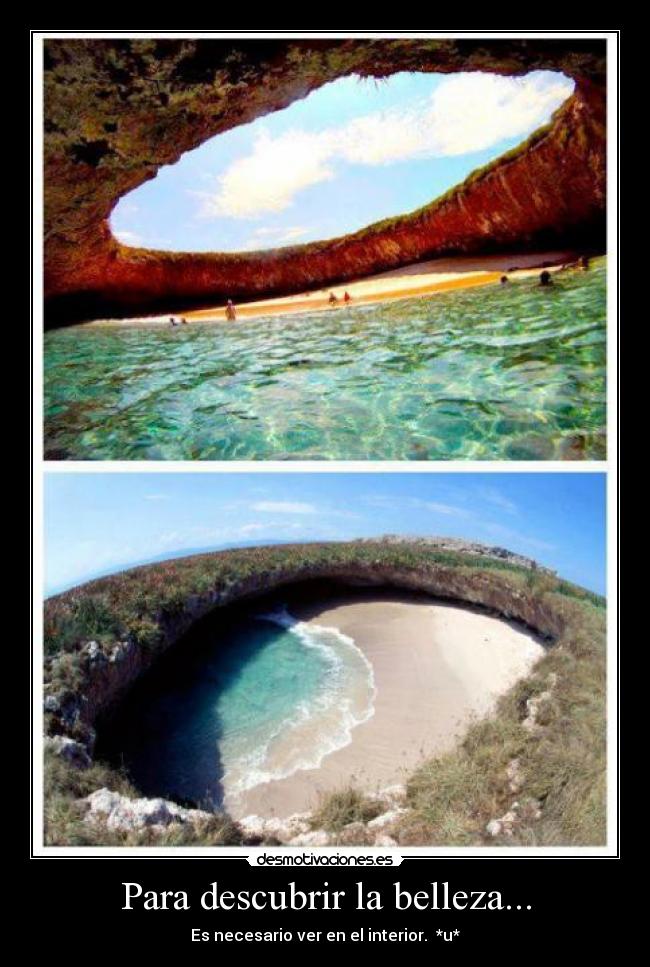 Para descubrir la belleza... -