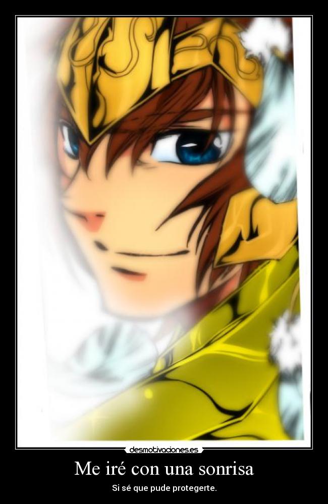 Me iré con una sonrisa - Si sé que pude protegerte.