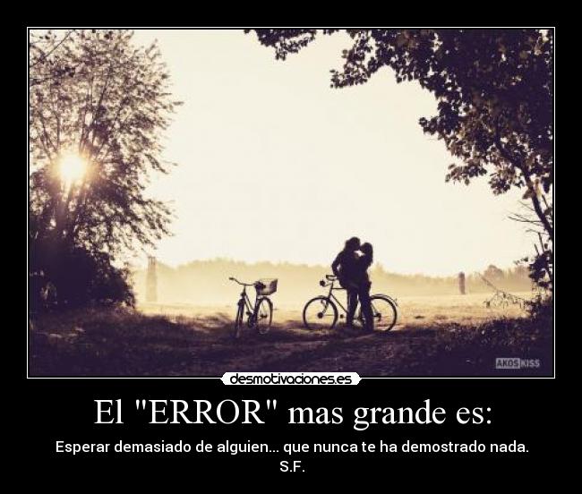 El ERROR mas grande es: -