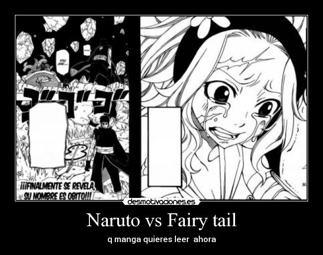 Naruto vs Fairy tail - q manga quieres leer ahora