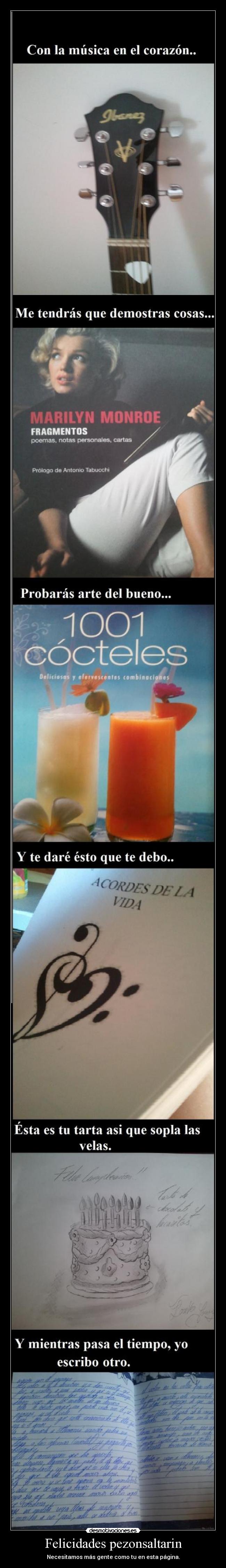 Felicidades pezonsaltarin -