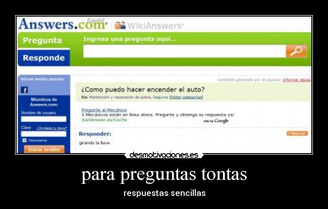 para preguntas tontas - respuestas sencillas