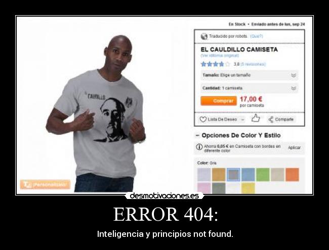 ERROR 404: - Inteligencia y principios not found.