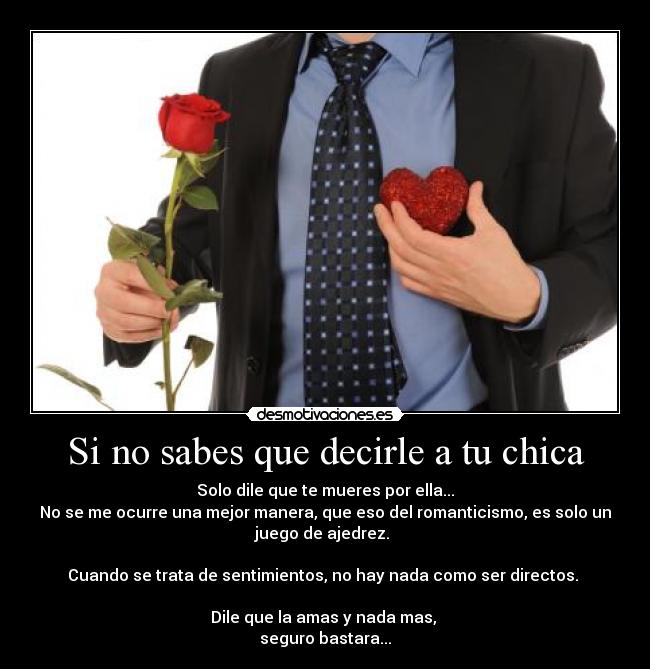 Si no sabes que decirle a tu chica -