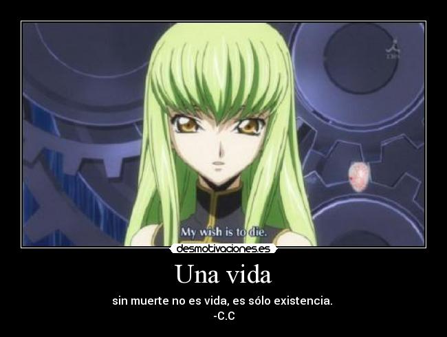 carteles vida code geass anime vida muerte desmotivaciones