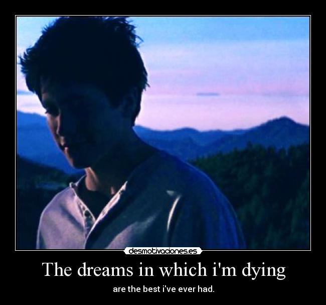 The dreams in which im dying - are the best ive ever had.