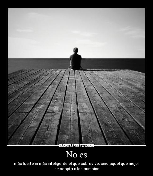 No es - más fuerte ni más inteligente el que sobrevive, sino aquel que mejor
se adapta a los cambios