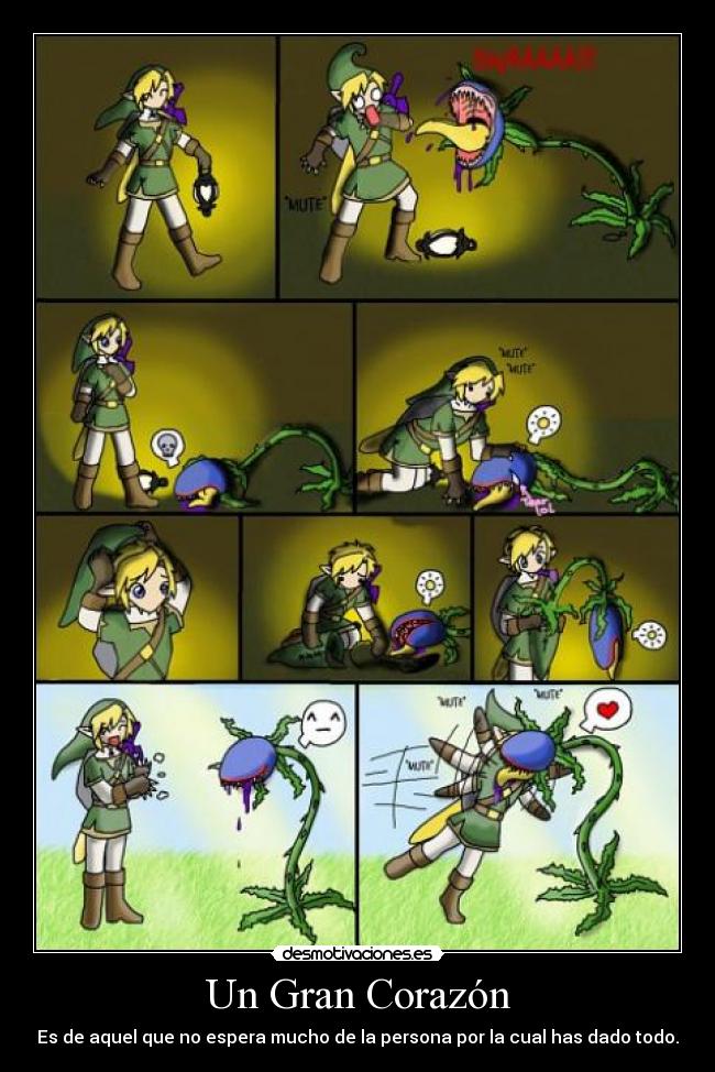 Un Gran Corazón - Es de aquel que no espera mucho de la persona por la cual has dado todo.