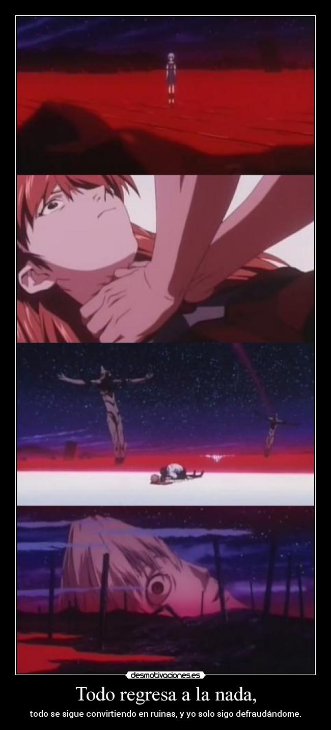 carteles raptorhunters nigatsu harukaze anime neon genesis evangelion the end shinji mata asuka desmotivaciones