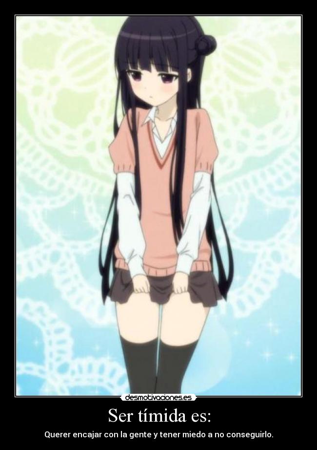 carteles timida anime desmotivaciones