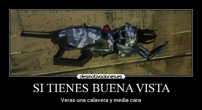 SI TIENES BUENA VISTA - Veras una calavera y media cara