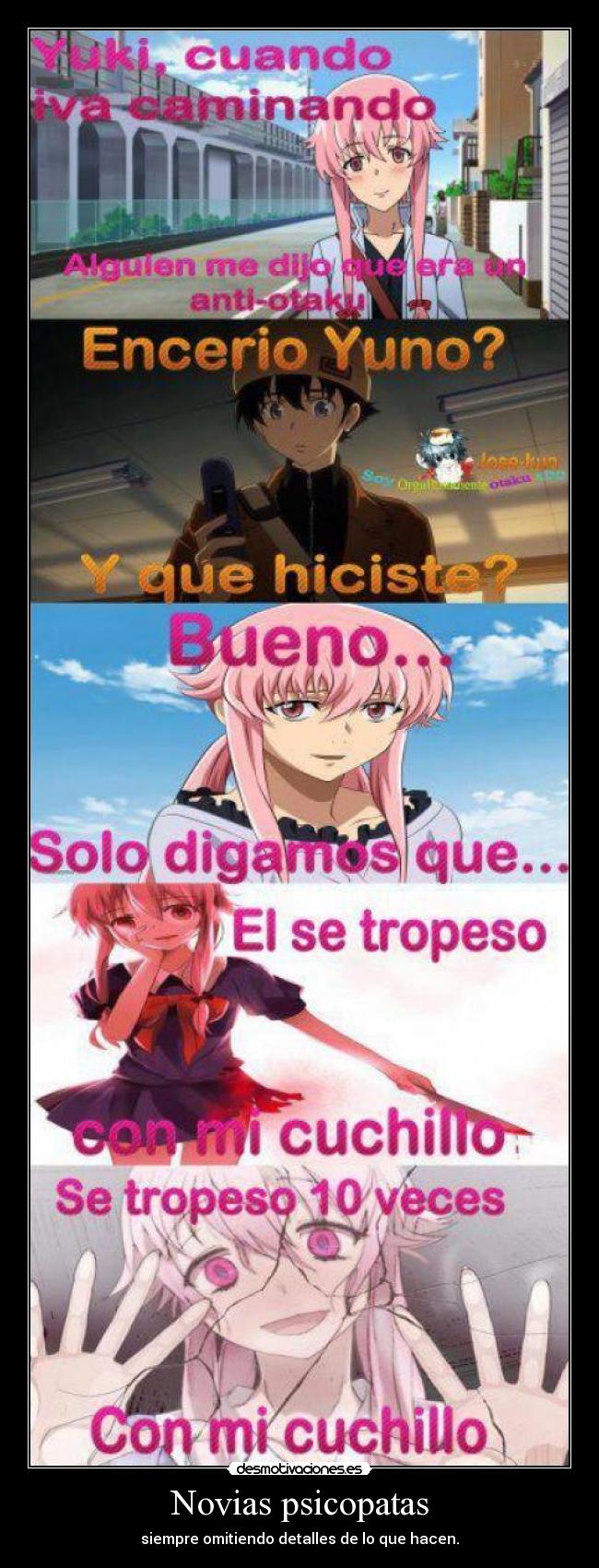 Novias psicopatas - siempre omitiendo detalles de lo que hacen.