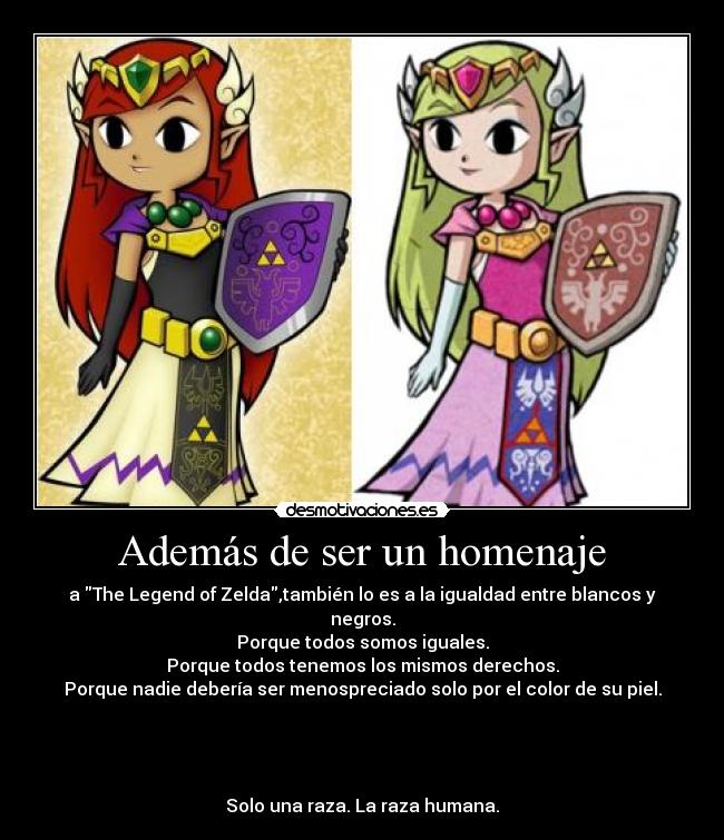 carteles zeldas negra blanca cual parece mas mona desmotivaciones