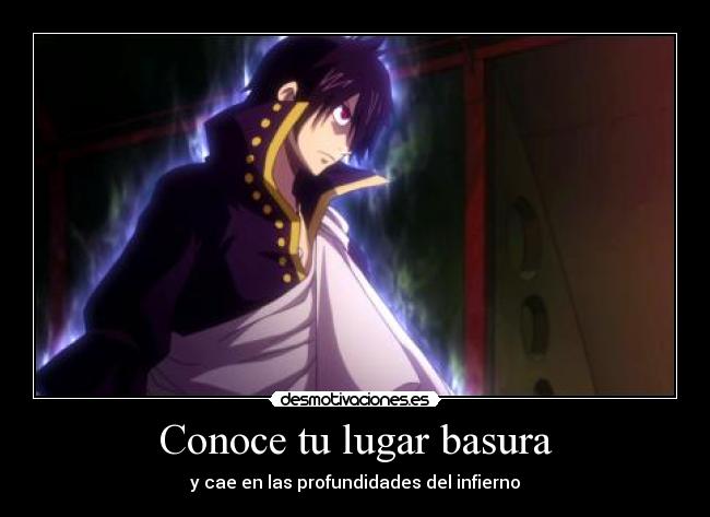 carteles fairy tail zeref desmotivaciones