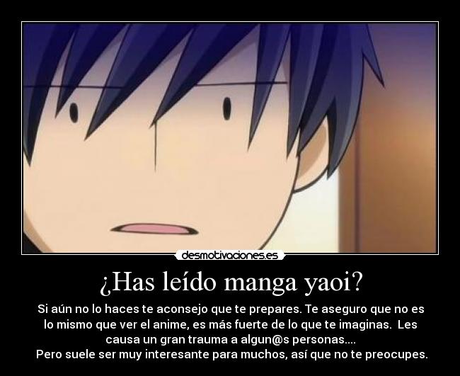 ¿Has leído manga yaoi? -