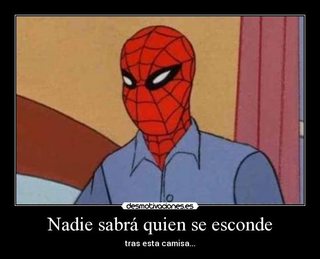 Nadie sabrá quien se esconde - tras esta camisa...
