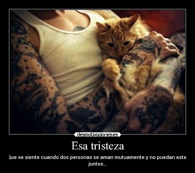 Esa tristeza - Que se siente cuando dos personas se aman mutuamente y no puedan estar juntos...