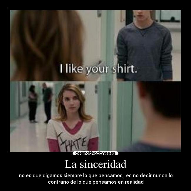 La sinceridad -