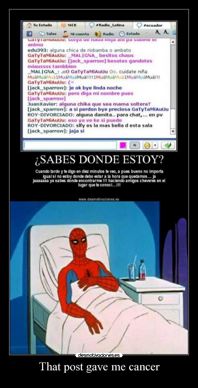 That post gave me cancer -