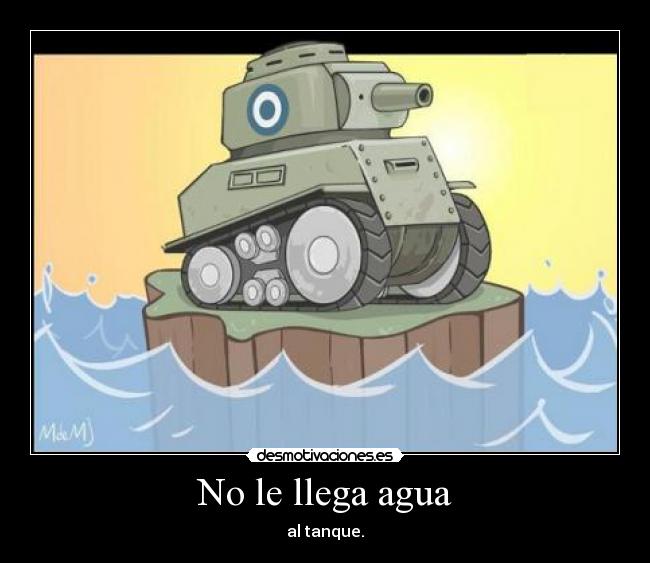 No le llega agua - al tanque.