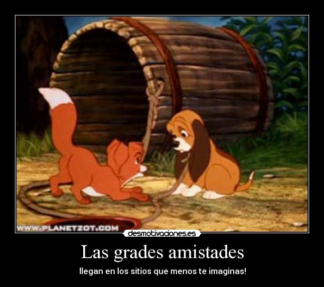 Las grades amistades - llegan en los sitios que menos te imaginas!