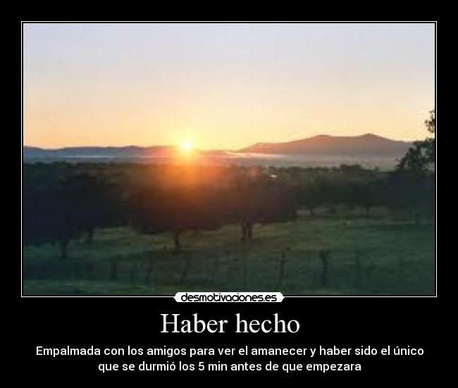 Haber hecho -