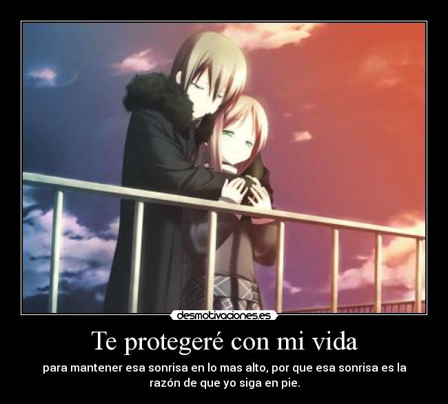 carteles vida anime amor proteger vida sonrisa pie razon seguir viviendo mizunohana desmotivaciones