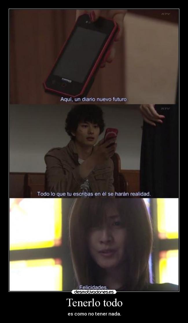 Tenerlo todo - es como no tener nada.