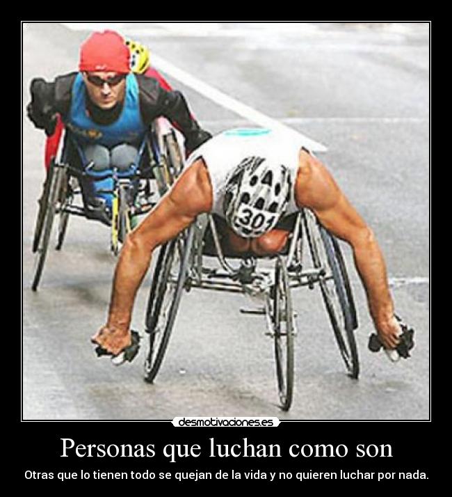Personas que luchan como son -
