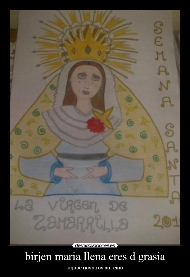 birjen maria llena eres d grasia -