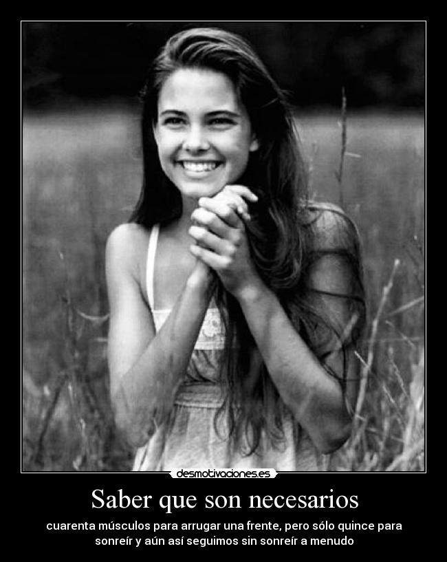 Saber que son necesarios - 