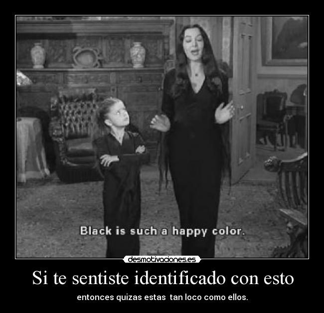 carteles morticia black happy desmotivaciones