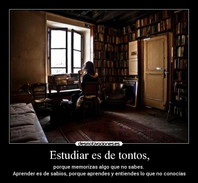 Estudiar es de tontos, - 