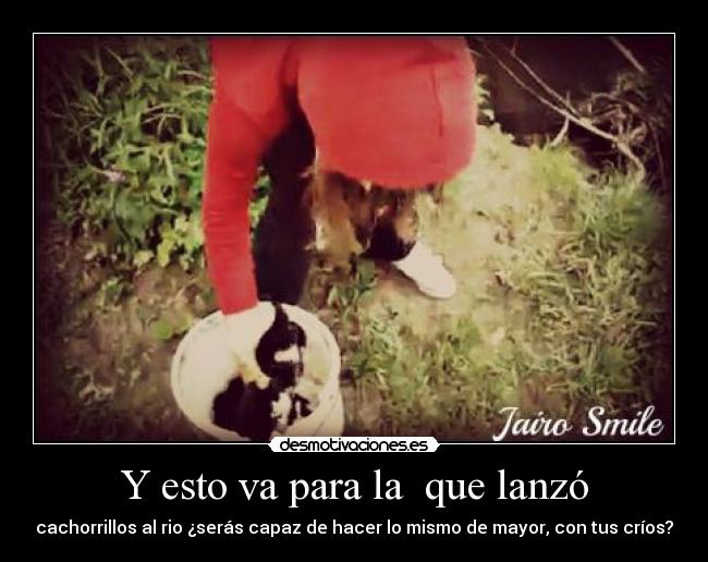 Y esto va para la que lanzó -