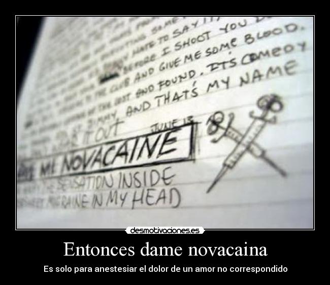 carteles green day give novacaine take away the pain desmotivaciones