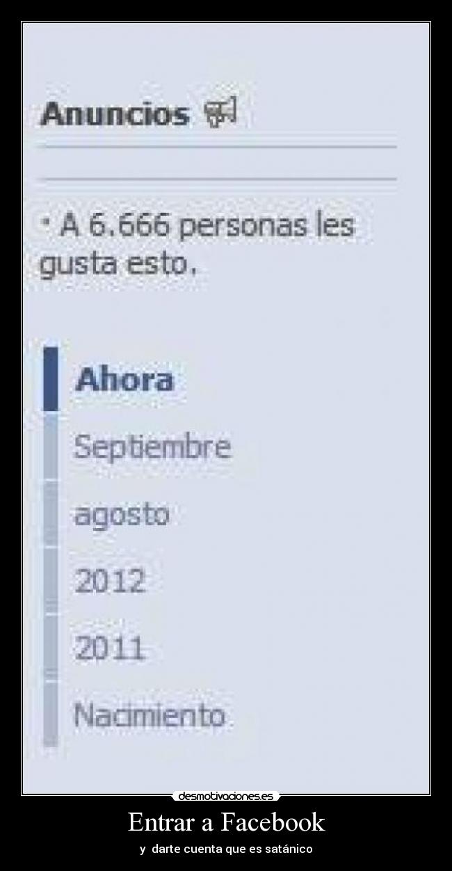 Entrar a Facebook - y darte cuenta que es satánico