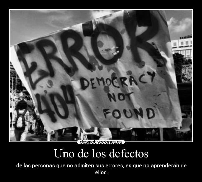 Uno de los defectos -