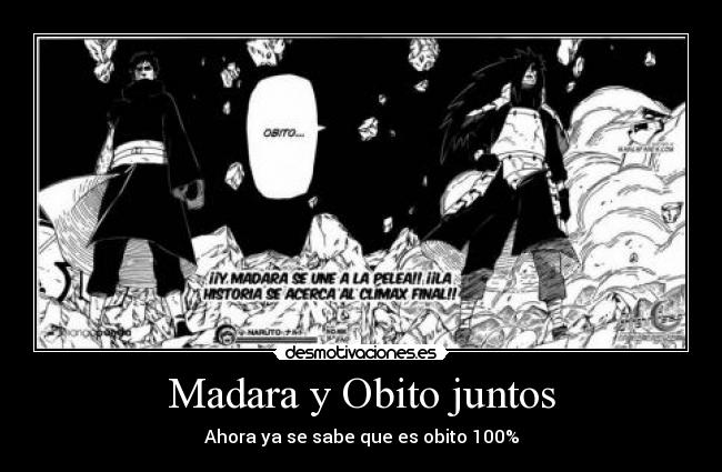 Madara y Obito juntos - Ahora ya se sabe que es obito 100%