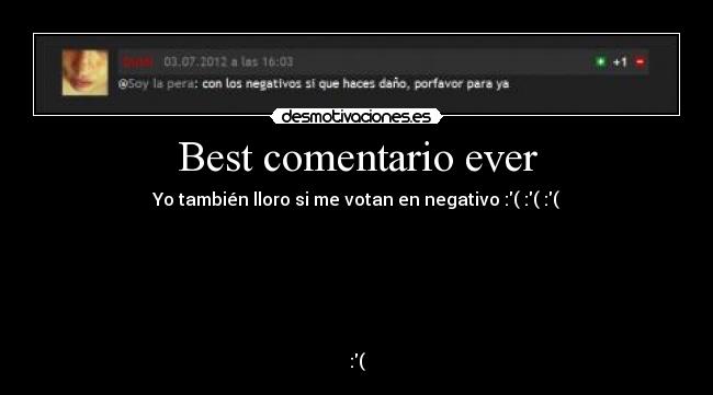 Best comentario ever -