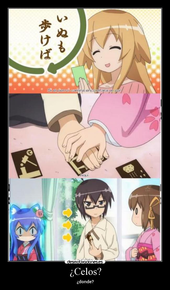 carteles celos anime shinigamisempai acchi kocchi celos lees los tags eres los pocos que los hacen desmotivaciones