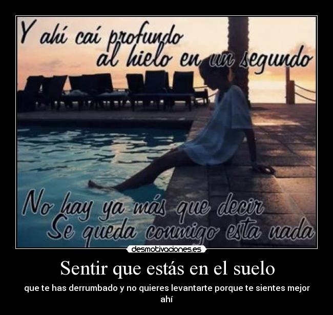 Sentir que estás en el suelo -