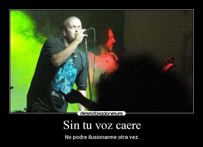 Sin tu voz caere - ♪ No podre ilusionarme otra vez. ♪