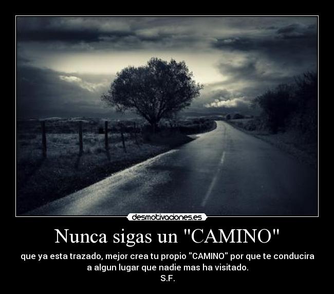 Nunca sigas un CAMINO -