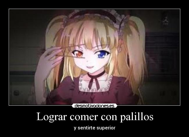Lograr comer con palillos - 
